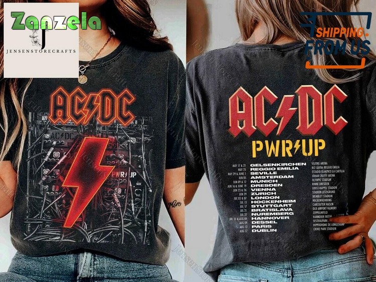 2024 ACDC Pwr Up World Tour Two Sided Shirt