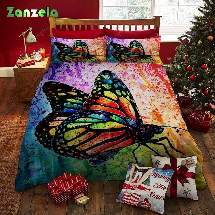 3D Colorful Butterfly Painting Art Bed Sheets Duvet Cover Bedding Sets