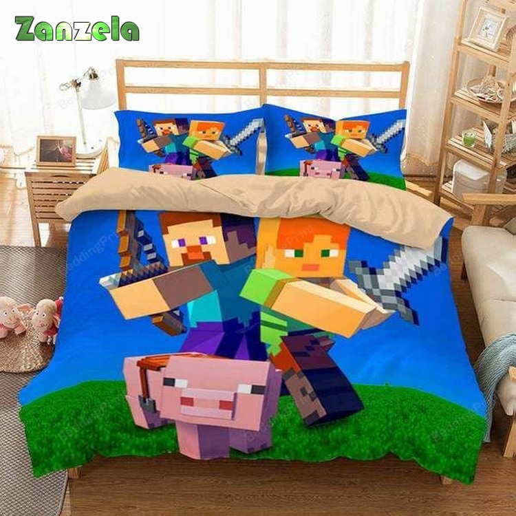 3D Minecraft Duvet Cover Bedding Sets