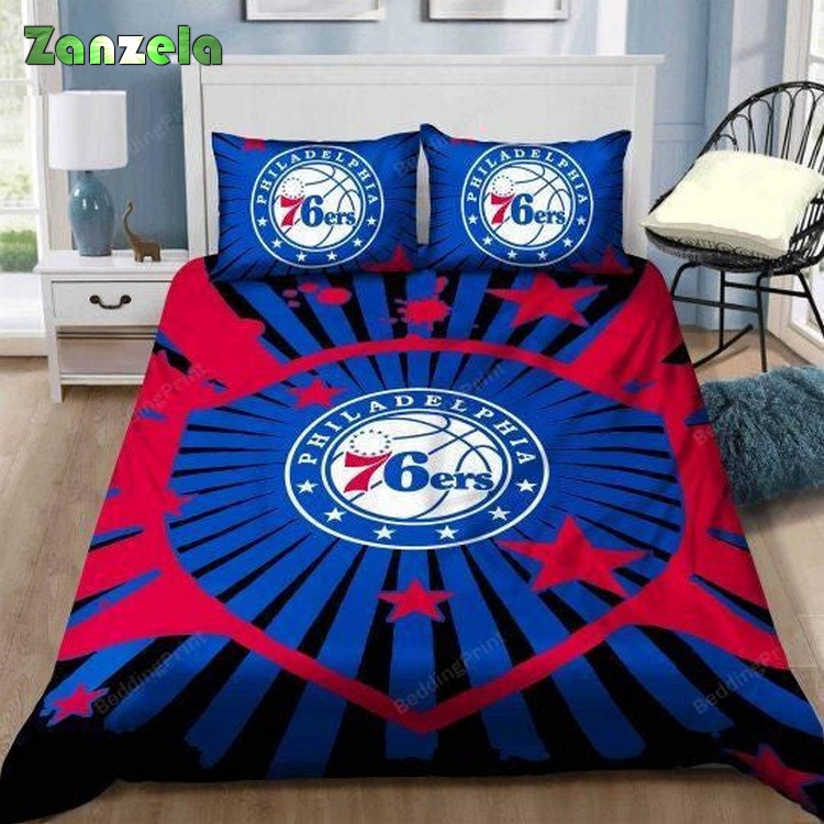 Nba Philadelphia 76ers Basketball Logo Bedding Sets