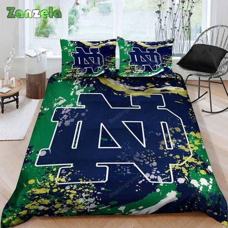 Notre Dame Fighting Irish Logo Duvet Cover Bedding Sets