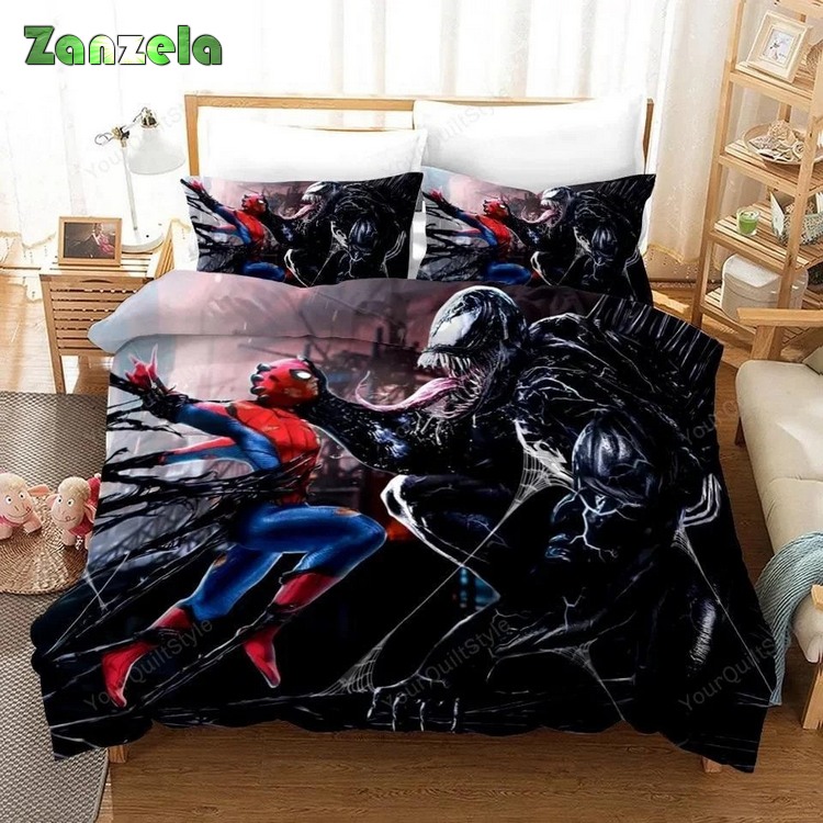 Venom Spiderman Fighting Bedding Sets